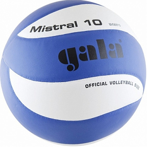 Мяч волейбольный GALA Mistral 10 BV5661S р. 5 белый-синий
